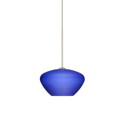 Besa Lighting Besa Pendant Peri Satin Nickel Blue Matte 1x50W Halogen 1XC-541087-SN